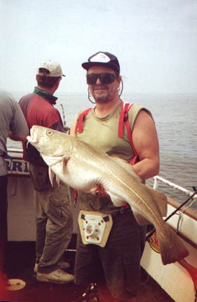 In the old days, Adam's muscular frame was capable of subduing large fish, such as this lovely cod